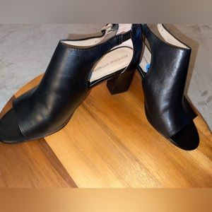 Black open toe wedges- Adrienne Vittadini